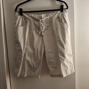 Caribbean Joe Light Tan Women's Cargo Shorts